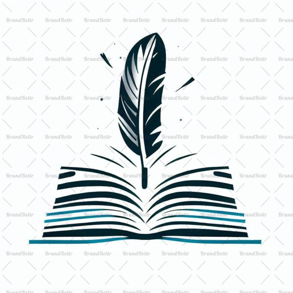 Offenes Buch und Feder